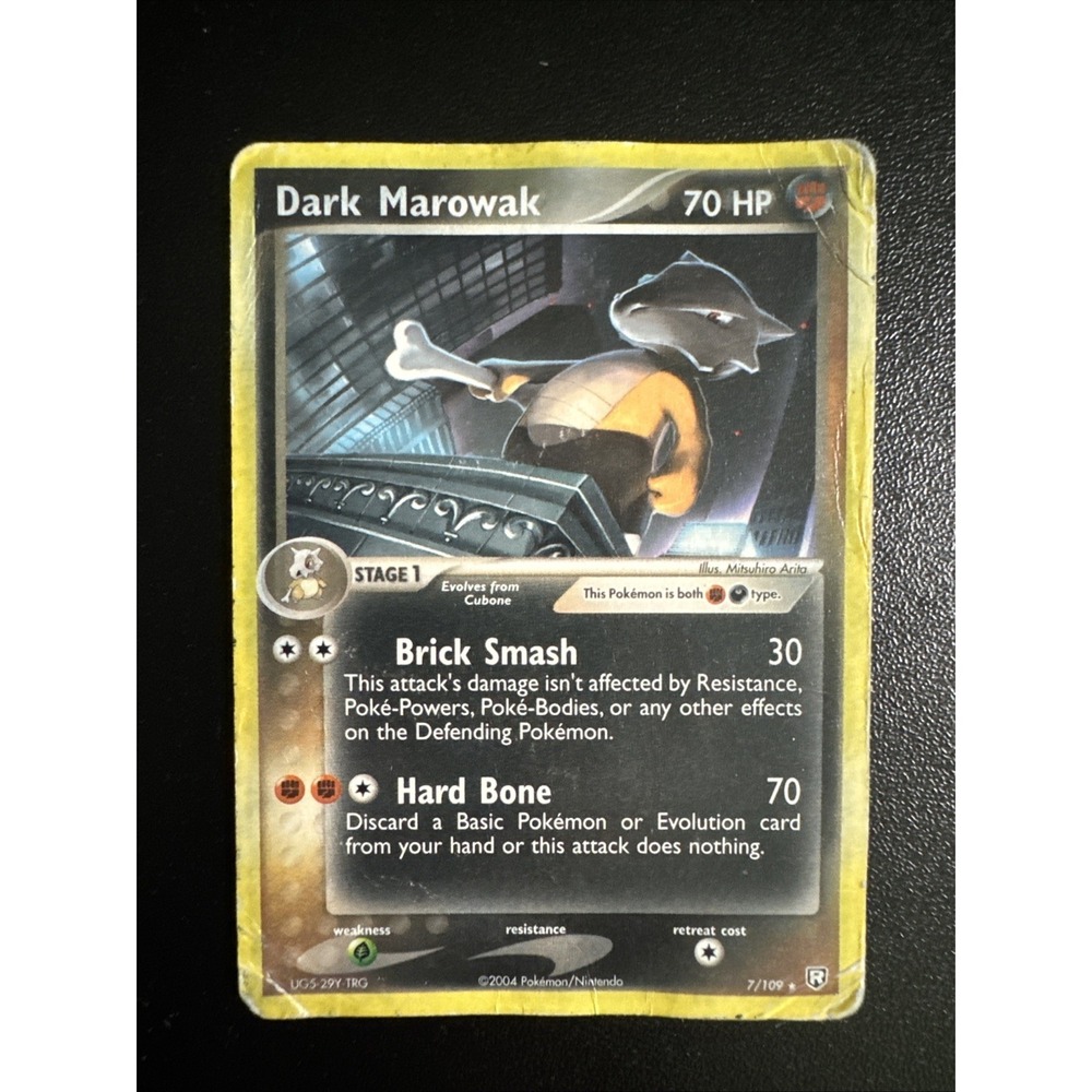 Pokémon Dark Marowak Rare EX Team Rocket Returns 7/109 70HP 2004